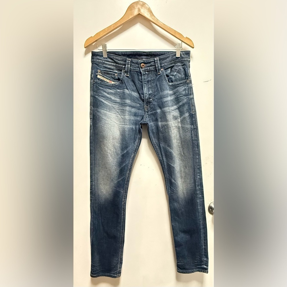Diesel Relaxed Fit Faded Blue Jeans